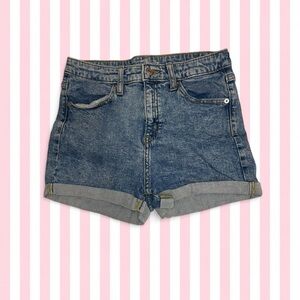wild fable Dark Blue Rolled Cuff Denim Shorts